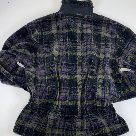 Vintage Alps Teddy Bear Fleece Cinch waist Coat Size M - Picture 5 of 5
